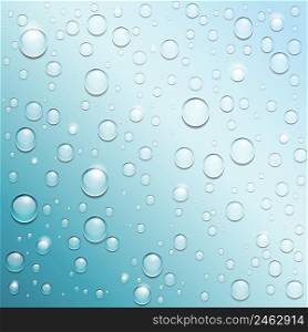 Blue water drops background and copy space