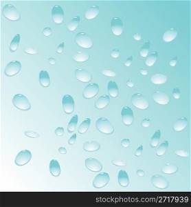 blue water drops pattern, vector art illustration