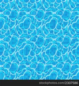 Blue water surface background. Pool tile. Light ripple texture. Vector seamless pattern. Blue water surface background. Pool tile. Light ripple texture. Vector seamless pattern.