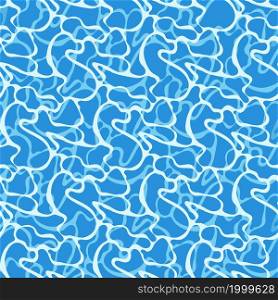 Blue water texture. For fabrics, baby clothes, backgrounds, textiles, wrapping paper and other decorations. Vector seamless pattern.