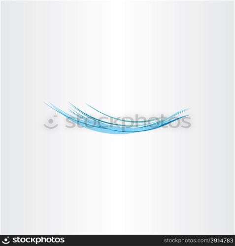 blue water wave flow icon logo vector design