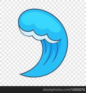 Blue water wave icon. Cartoon illustration of blue water wave vector icon for web design. Blue water wave icon, cartoon style