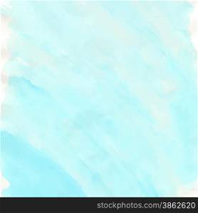 Blue watercolor abstract hand painted art background. Vector illustration.