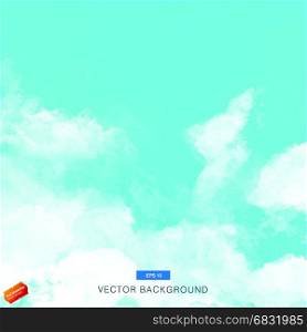 Blue watercolor clouds and sky background vector