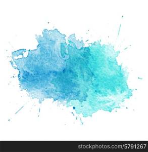 Blue Watercolor splatters. Vector illustration. EPS 10. Blue Watercolor splatters. Vector