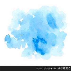 Blue watercolor vector texture isolated on a white background