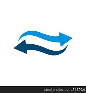 Blue Wave Arrow Logo Template Illustration Design. Vector EPS 10.