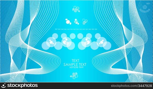 Blue wave background vector