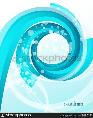 Blue wave background vector