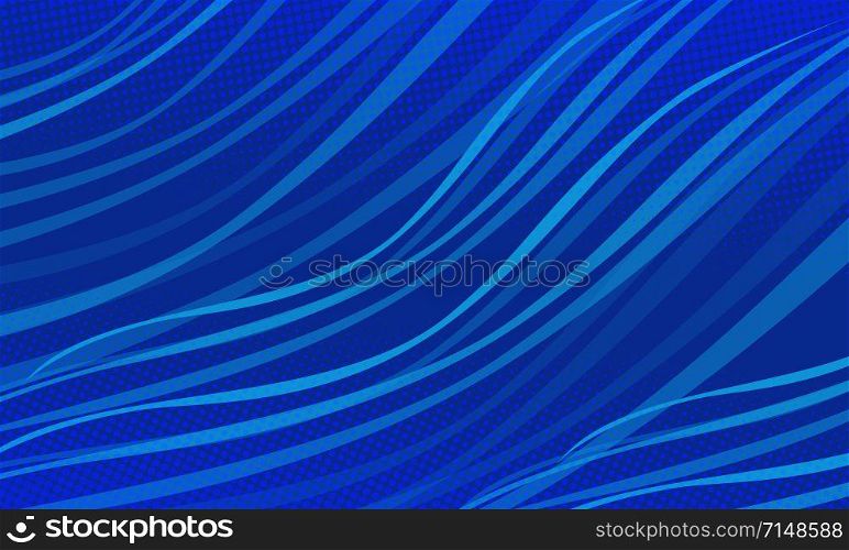 Blue wave Christmas abstract background. Christmas and New year. Comic cartoon pop art retro vector illustration drawing. Blue wave Christmas abstract background. Christmas and New year