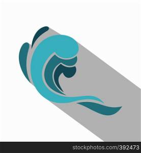 Blue wave icon. Cartoon illustration of blue wave vector icon for web. Blue wave icon, cartoon style