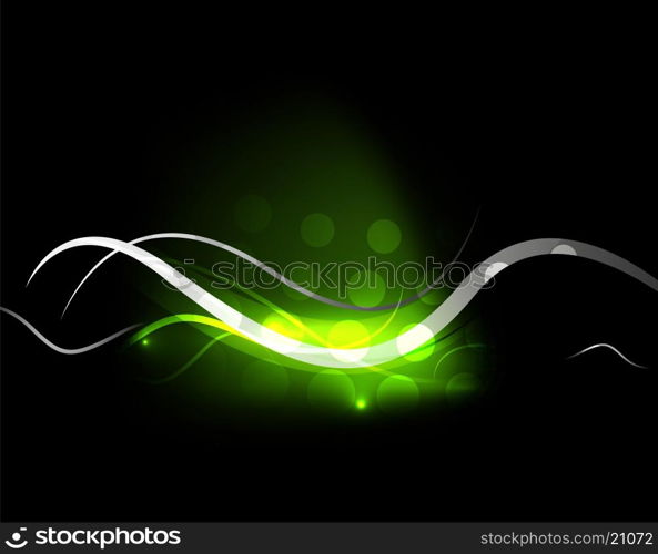 Blue wave in dark space. Blue wave in dark space. Vector illustration. Abstract background
