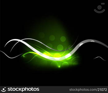 Blue wave in dark space. Blue wave in dark space. Vector illustration. Abstract background