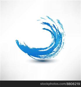 Blue wave sign vector image
