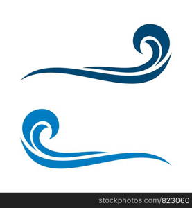 Blue Wave Swoosh Logo Template Illustration Design. Vector EPS 10.