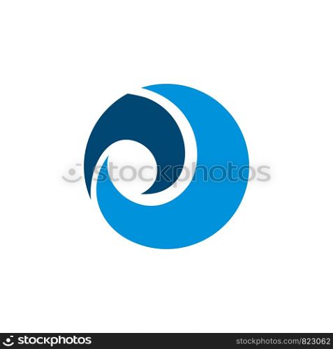 Blue Wave Swoosh Logo Template Illustration Design. Vector EPS 10.