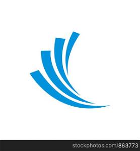 Blue Wave Swoosh Logo Template Illustration Design. Vector EPS 10.