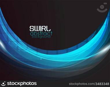 Blue wave vector abstract background