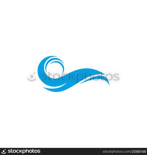 blue waves logo vector icon illustration design