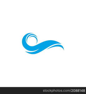 blue waves logo vector icon illustration design