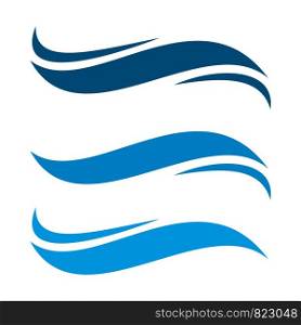 Blue Waves Swoosh Logo Template Illustration Design. Vector EPS 10.