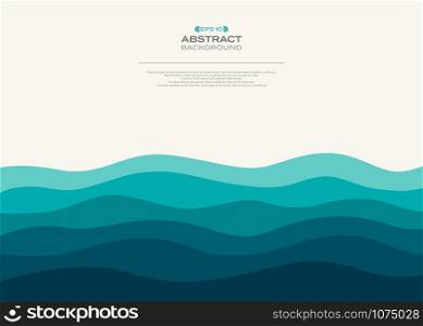 Blue wavy sea background of abstraction. Illustration vector eps10