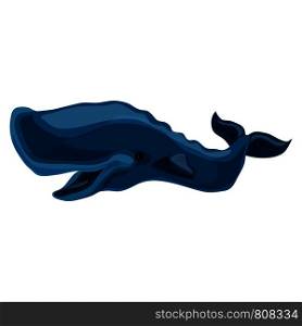 Blue whale icon. Cartoon of blue whale vector icon for web design isolated on white background. Blue whale icon, cartoon style