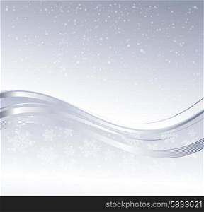 Blue winter abstract background. . Silver winter abstract background. Christmas background with snowflakes. Vector.