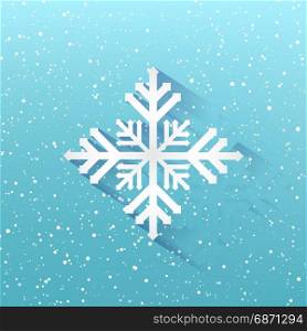 Blue winter christmas background, Snowflakes on blue background, Xmas, New year, Vector illustration
