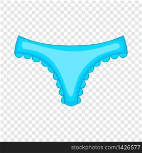 Blue woman panties icon. Cartoon illustration of blue woman panties vector icon for web. Blue woman panties icon, cartoon style