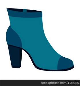 Blue woman shoe icon. Flat illustration of blue woman shoe vector icon for web design. Blue woman shoe icon, flat style