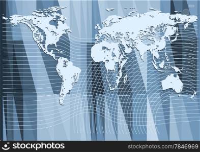 blue world background with abstract worl maps