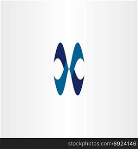 blue x logo icon letter symbol element