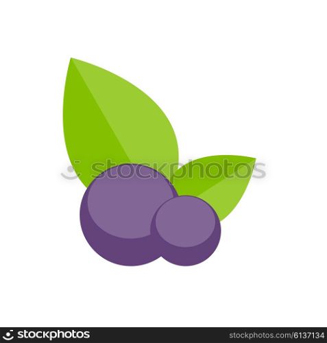 Blueberry Flat Icon. Isolated. Vector Illustration EPS10. Blueberry Flat Icon Vector Illustration