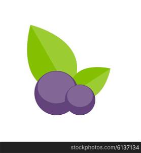 Blueberry Flat Icon. Isolated. Vector Illustration EPS10. Blueberry Flat Icon Vector Illustration