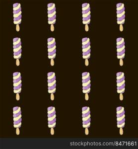 Blueberry ice cream. Ice cream seamless pattern. Cute summer pattern. Print for cloth design, textile, fabric, wallpaper, wrapping. Print for cloth design, textile, fabric, wallpaper