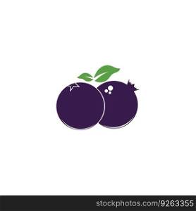 blueberry icon vector illustration template design