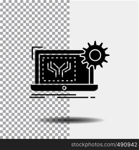 Blueprint, circuit, electronics, engineering, hardware Glyph Icon on Transparent Background. Black Icon. Vector EPS10 Abstract Template background