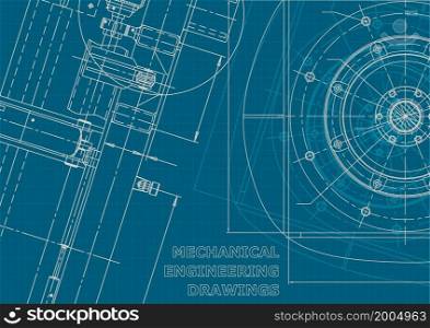 Blueprint. Corporate style, background. Instrument-making drawings Mechanical drawing. Blueprint. Corporate style. Mechanical instrument making. Technical