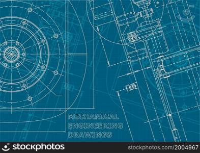 Blueprint. Corporate style. Cover, flyer, banner background Instrument-making drawings Mechanical. Blueprint. Corporate style. Mechanical instrument making. Technical