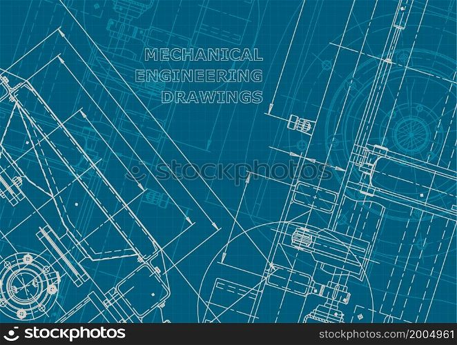 Blueprint. Corporate style drawings. Mechanical engineering drawing Technical. Blueprint. Corporate style. Mechanical instrument making. Technical