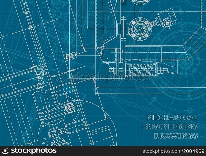 Blueprint. Corporate style. Mechanical instrument making. Technical abstract background. Blueprint. Corporate style. Mechanical instrument making. Technical