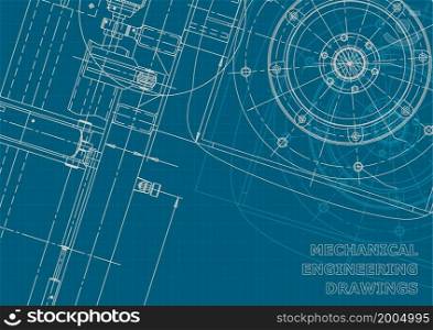 Blueprint. Vector engineering illustration Corporate style. Blueprint. Corporate style. Mechanical instrument making. Technical