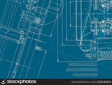 Blueprint. Vector engineering illustration. Corporate style. Mechanical engineering drawing. Technical illustrations. Blueprint. Corporate style. Mechanical instrument making. Technical