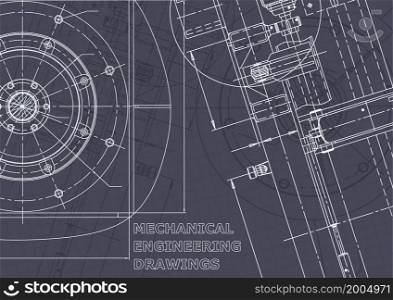 Blueprint. Vector engineering illustration. Cover, flyer, banner background Instrument-making drawings Mechanical. Blueprint. Vector engineering illustration. Computer aided design systems
