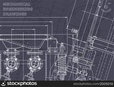 Blueprint. Vector illustration. Computer aided design system. Blueprint. Vector engineering illustration. Computer aided design systems