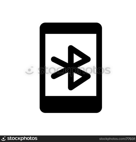 bluetooth enabled phone, icon on isolated background