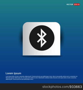 Bluetooth icon - Blue Sticker button