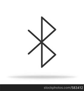 Bluetooth icon with shadow. Connection icon for device. Vector EPS 10