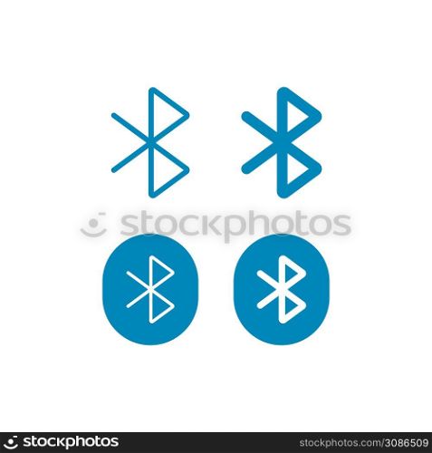 Bluetooth technology icon. Wireless connection of devices illustration symbol. SIgn app button vector flat.